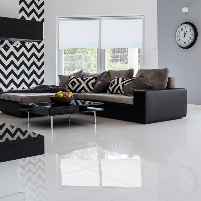 White thermal roller blind 220 cm long