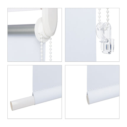 White thermal roller blind 220 cm long