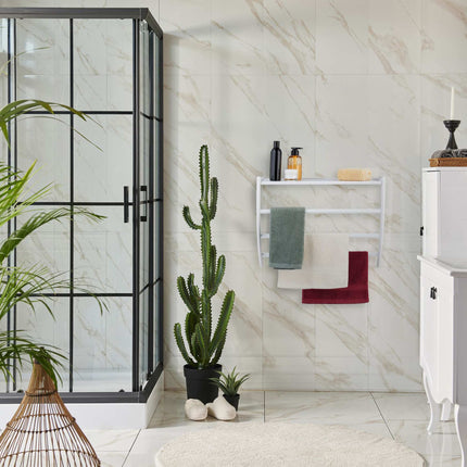 White towel rail for the wall