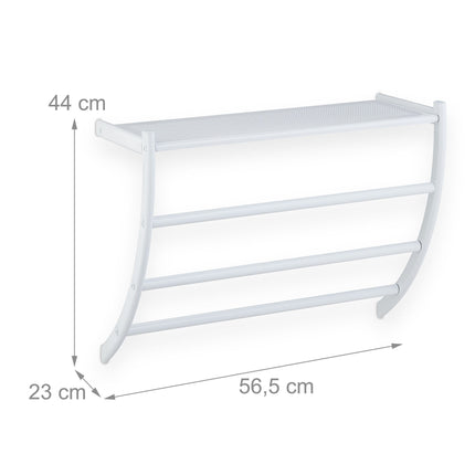 White towel rail for the wall
