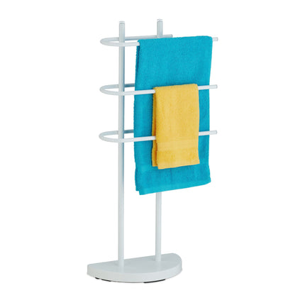 White towel rail with 3 rails