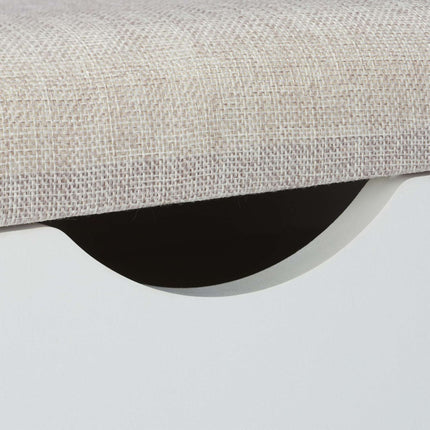 White upholstered shoe bench