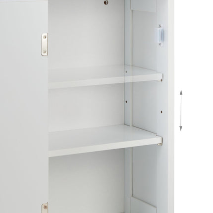 White wall cabinet bathroom
