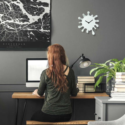 White wall clock Color Blob