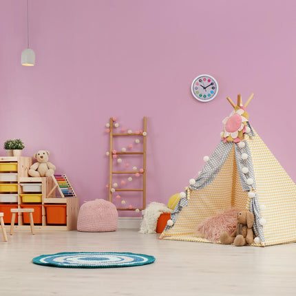 White wall clock for children