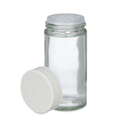 White wooden-look spice carousel