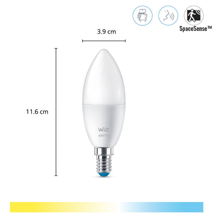 WiFi Smart LED E14 Krone 40W Warm-cool white 470 lm 3 pack