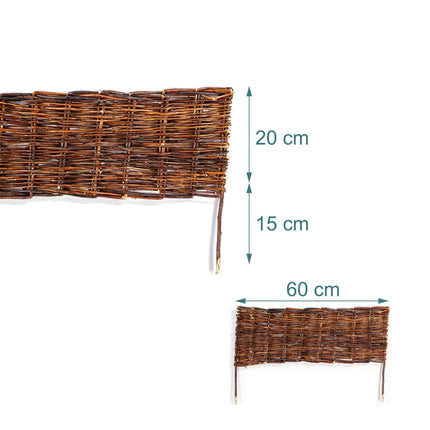 Wicker Garden Border – Willow Flower Bed Edging