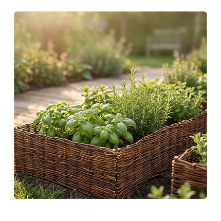 Wicker Garden Border – Willow Flower Bed Edging