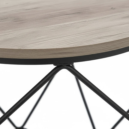 Wicker Side Tables Set, Removable Tray Tops, 2 Pieces