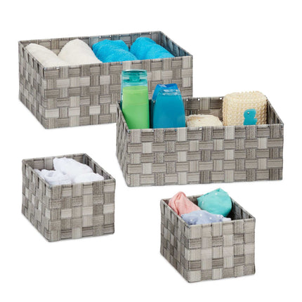 Wicker look storage basket Set of 4