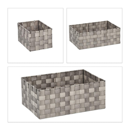 Wicker look storage basket Set of 4