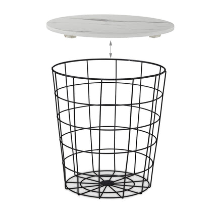 Wicker table - set of 3 Marble