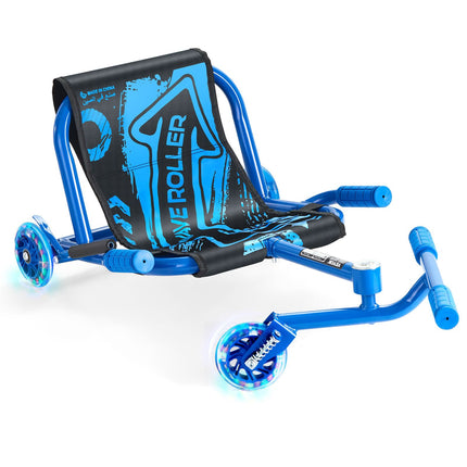 Wiggle Scooter for Kids, LED Wheels, 132 lb Capacity, Blue