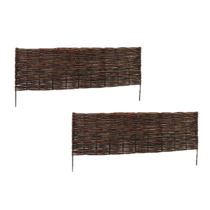 Willow Garden Border Fence, Flexible Bed Edging With Pegs