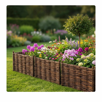 Willow Garden Border, Flexible Wicker Bed Edging