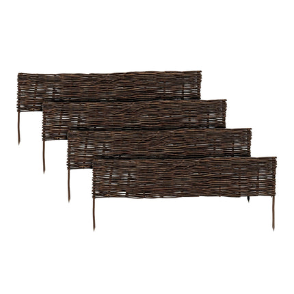 Willow Garden Border – Flexible Wicker Edging, With Pegs