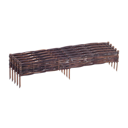 Willow Wicker Garden Edging Fence Set