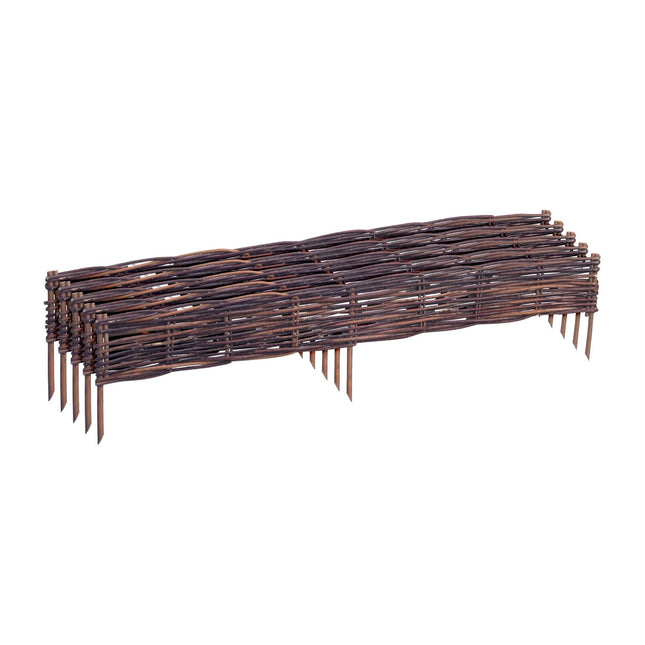 Willow Wicker Garden Edging Fence Set