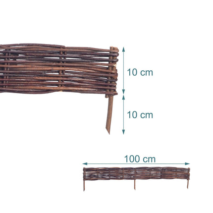 Willow Wicker Garden Edging Fence Set