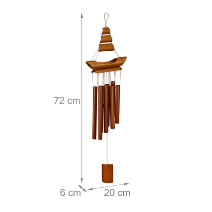 Wind Chime Bamboo "Sailing Boat"