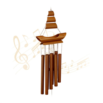 Wind Chime Bamboo "Sailing Boat"