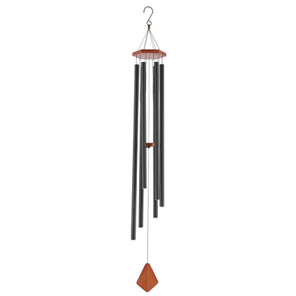 Wind Chimes, 60-Inch Outdoor Deep Tone, 6 Tubes, Black