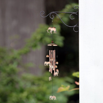 Wind chimes with bells &amp; elephants