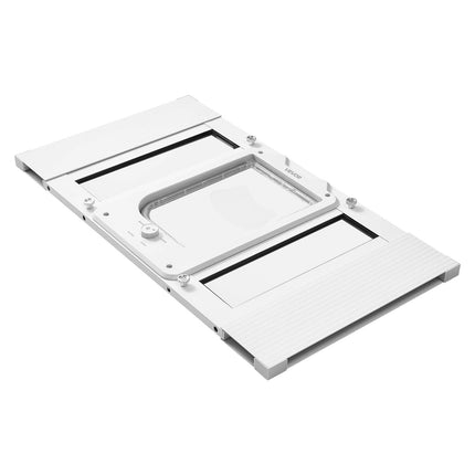 Window Cat Door, Adjustable 584–711 mm, 4-Way Lock; Aluminum Frame