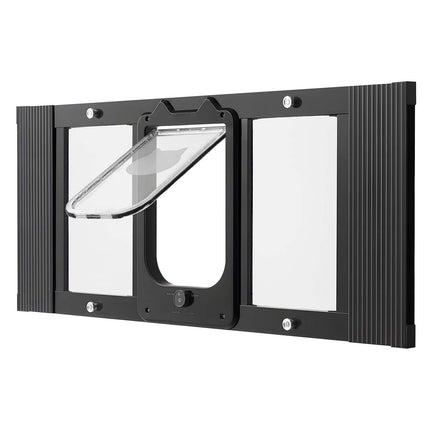 Window Cat Door, Adjustable 787–914 mm, 4-Way Lock