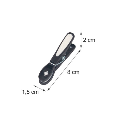 Windproof Soft-Grip Clothes Pegs, 50-Pack, Black/White