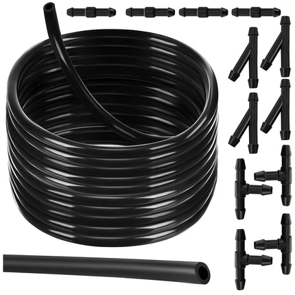 Windshield Washer Repair Kit, 2m PVC Hose, Black