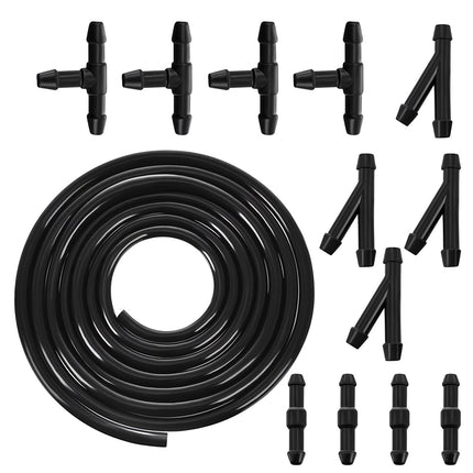 Windshield Washer Repair Kit, 2m PVC Hose, Black