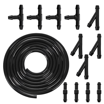Windshield Washer Repair Kit, 2m PVC Hose, Black
