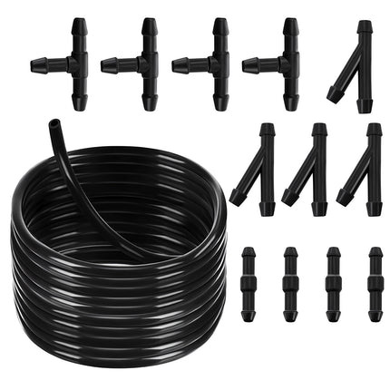 Windshield Washer Repair Kit, 2m PVC Hose, Black