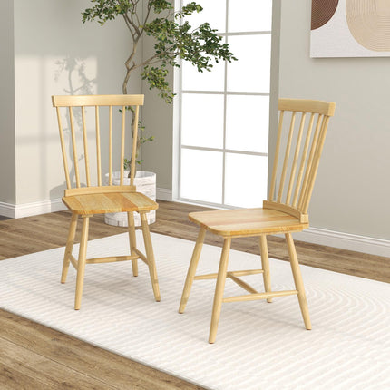 Windsor Dining Chairs, Set of 2, High Spindle Back