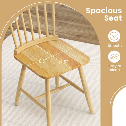 Windsor Dining Chairs, Set of 2, High Spindle Back