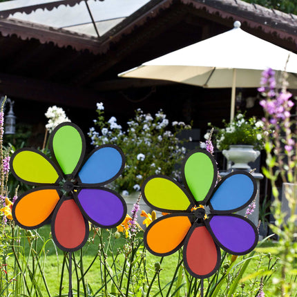Wind spinner flower set of 2