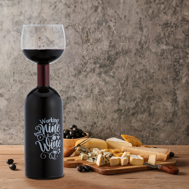 Wine Bottle Glass – Holds 750ml, Fun Gift for Wine Lovers