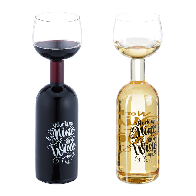 Wine Bottle Glass – Holds 750ml, Fun Gift for Wine Lovers