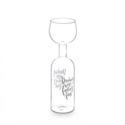 Wine Bottle Glass – Holds 750ml, Fun Gift for Wine Lovers