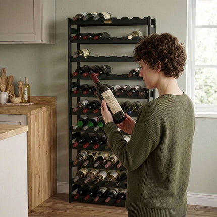 Wine Bottle Holder Rack, Walnut, Horizontal Storage