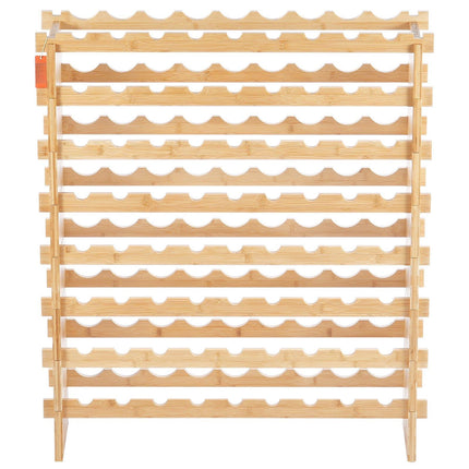 Wine Rack, 72-Bottle Bamboo, 8-Tier Freestanding