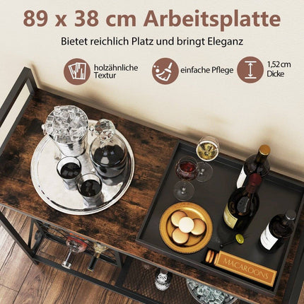 Wine Rack for 21 Bottles with Glass Holder & Tabletop