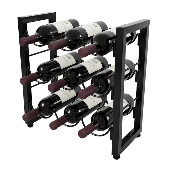 Wine Rack for 9 Bottles – Metal, Slim Design
