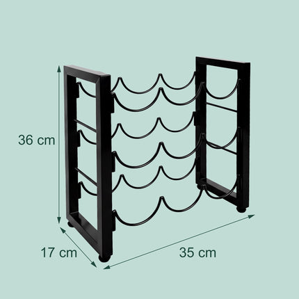 Wine Rack for 9 Bottles – Metal, Slim Design