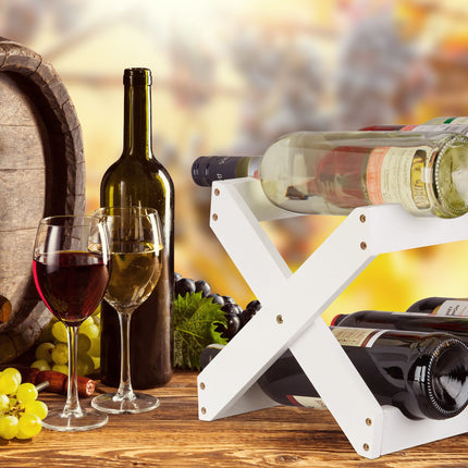 Wine rack bamboo white