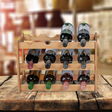 Wine rack for 12 bottles
