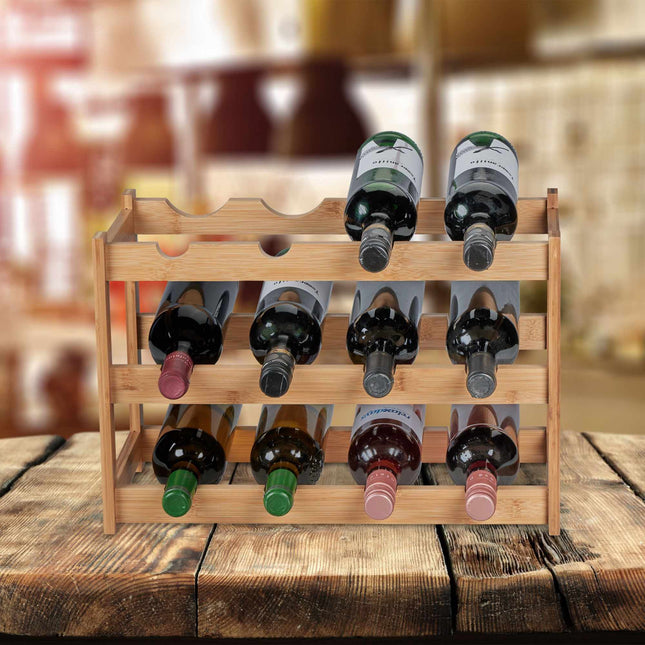Wine rack for 12 bottles