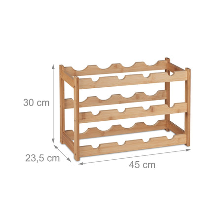Wine rack for 12 bottles